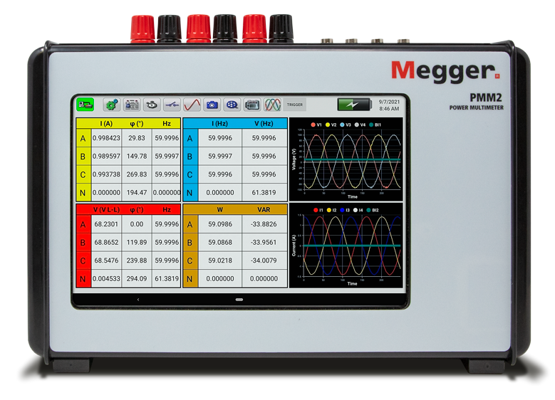 Electrical test equipment power station to plug Megger